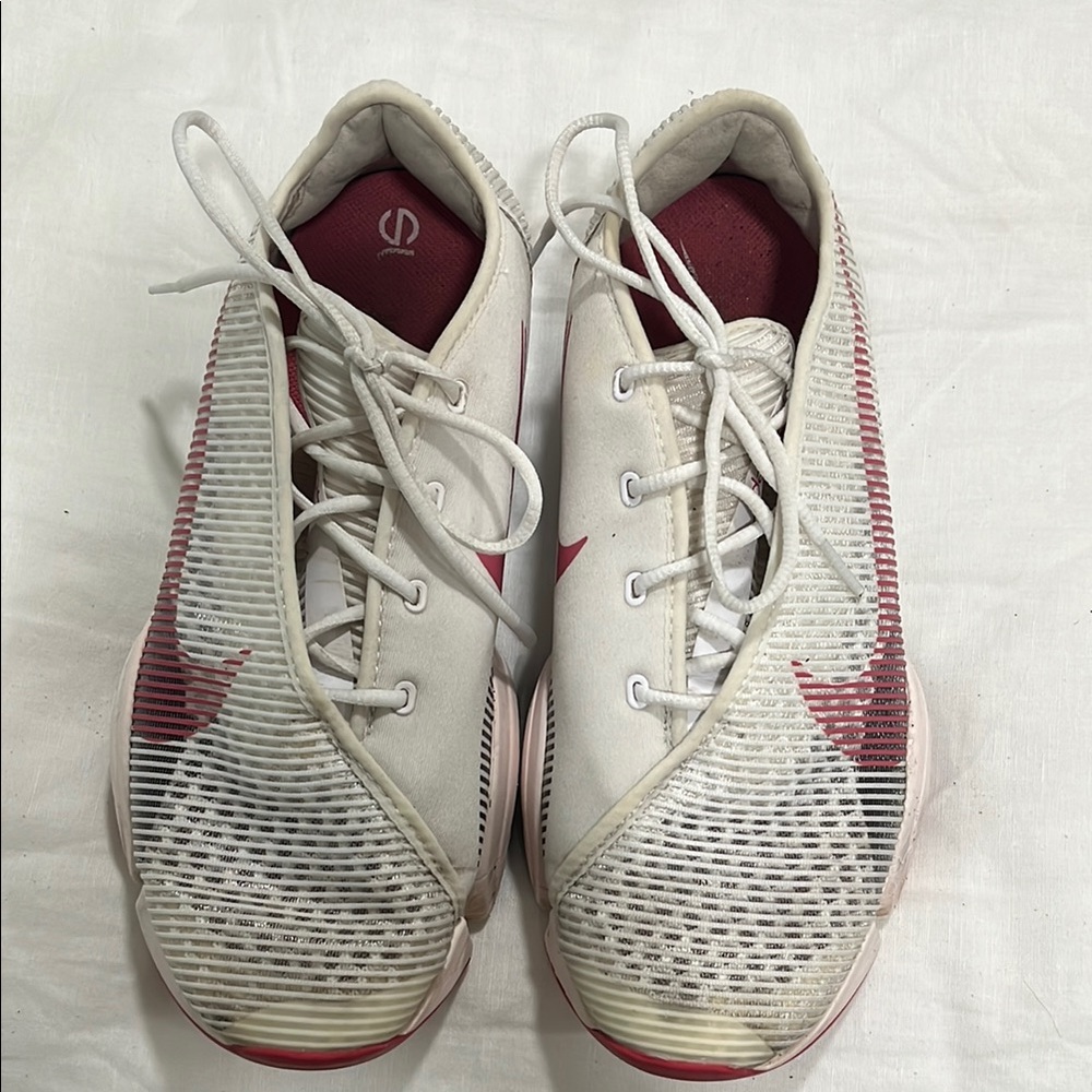 White and Red Athletic Nike  Shoes